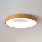Eliriel Round Minimalist Ceiling Lamp in Wood