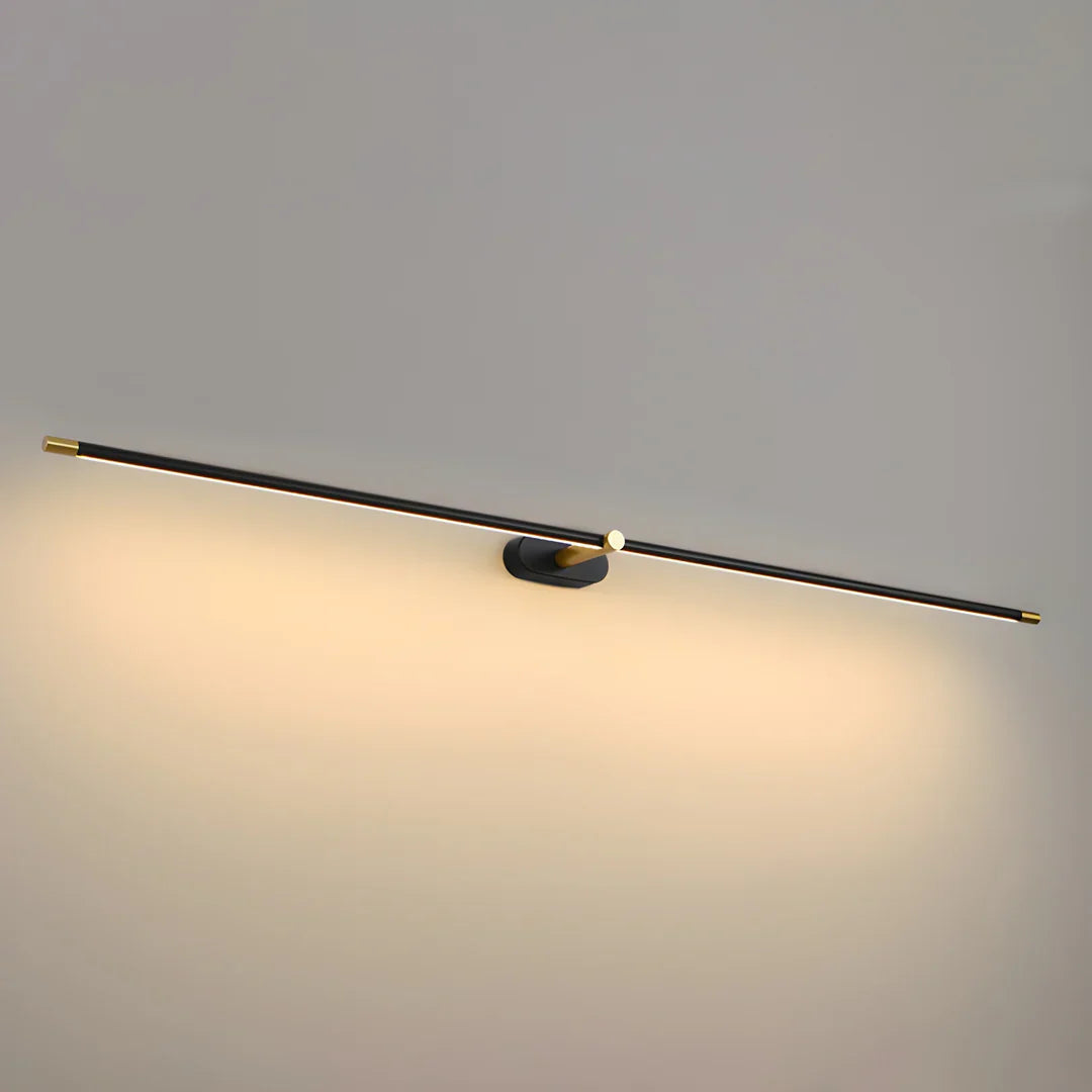 Ivox Minimalist Linear Wall Sconce Gold & Black