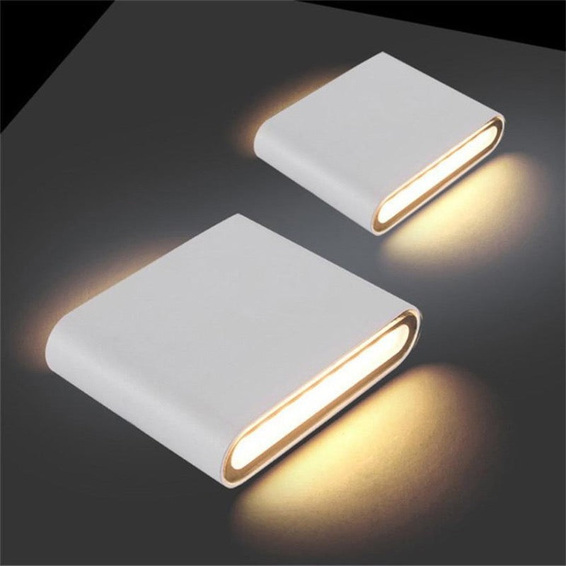 Ray Modern Waterproof LED Wall Light Rectangular Indoor/Outdoor White/Black Metal