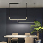 Arisha Modern LED Pendant Light Gold/Black Metal Dining/Living Room