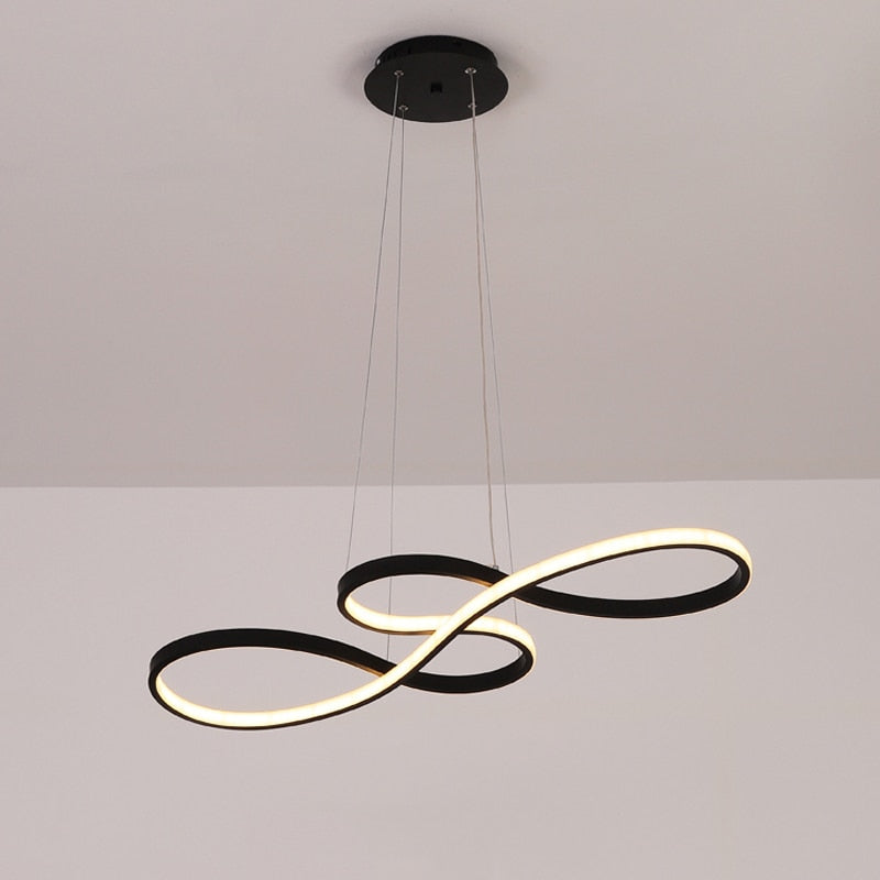 Durell Nordic Linear Suspension Black/White/Gold. Bedroom