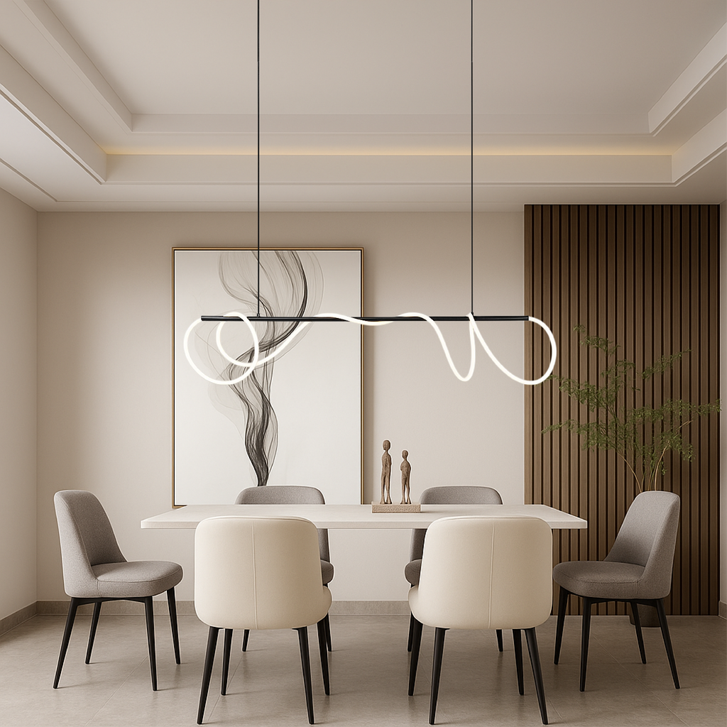 Delyra - Linear Pendant Lamp for Above the Dining Table or Kitchen