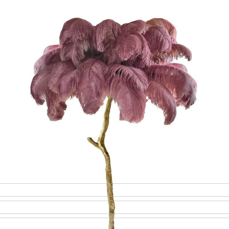 Luxury Feather/Colored Metal Floor Lamp