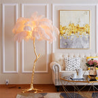 Luxury Feather/Colored Metal Floor Lamp