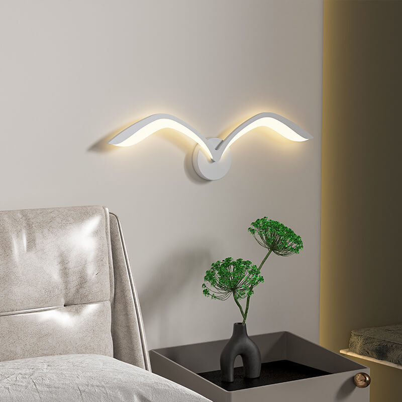 Nordic Minimalist Seagull 1-Light LED Wall Sconce Lamp