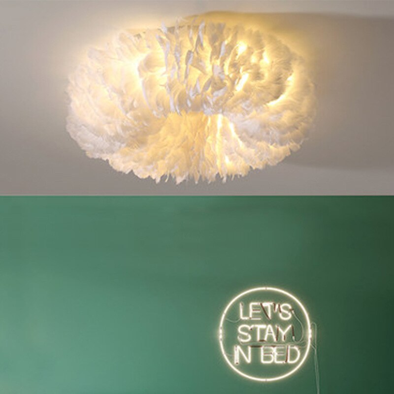 O'Moore Boho LED Ceiling Light White/Yellow/Grey Metal Bedroom