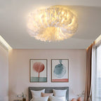 O'Moore Boho LED Ceiling Light White/Yellow/Grey Metal Bedroom