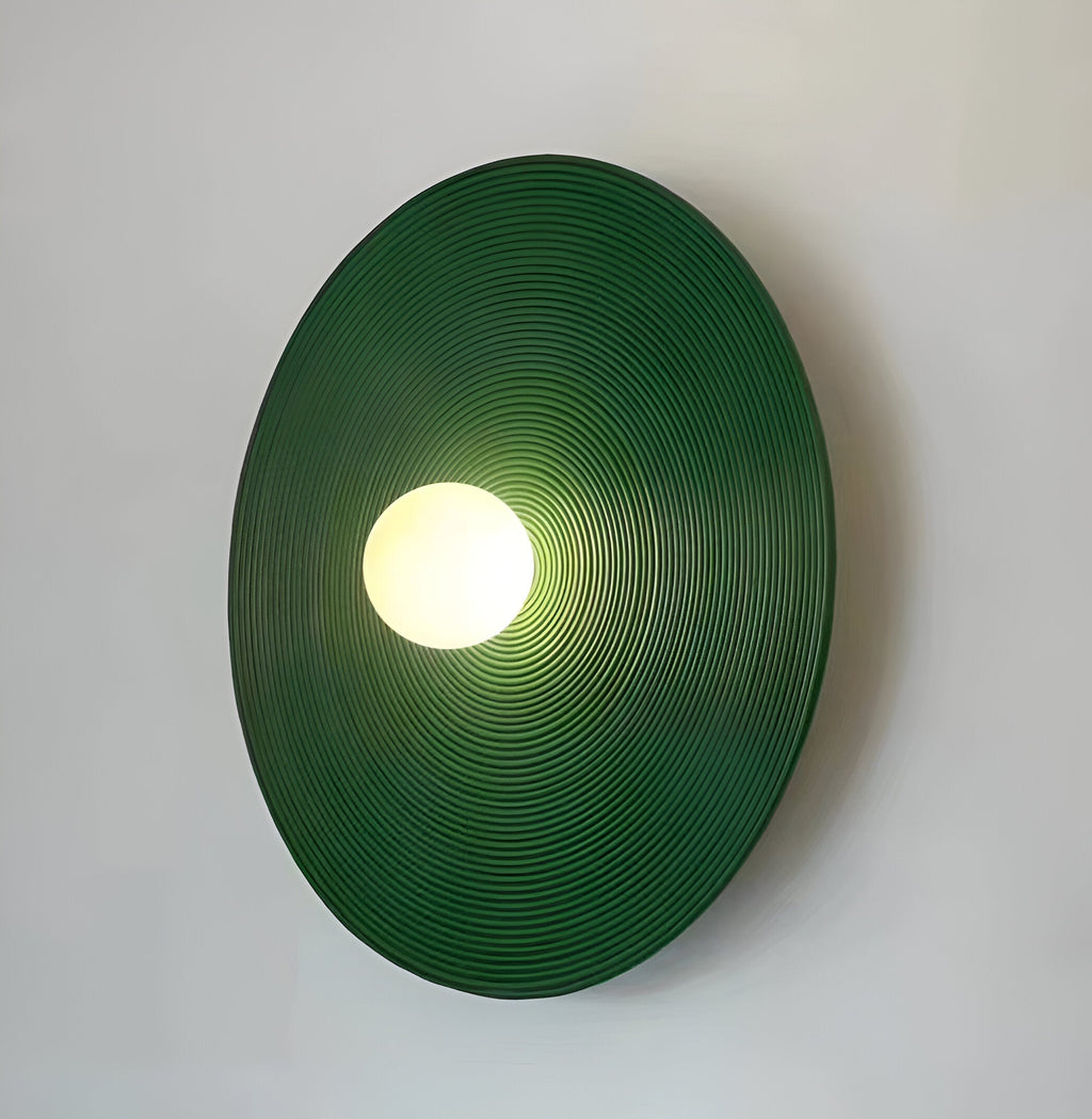 Retro Resin Ceramic-style Round Wall Sconce LED 1-light