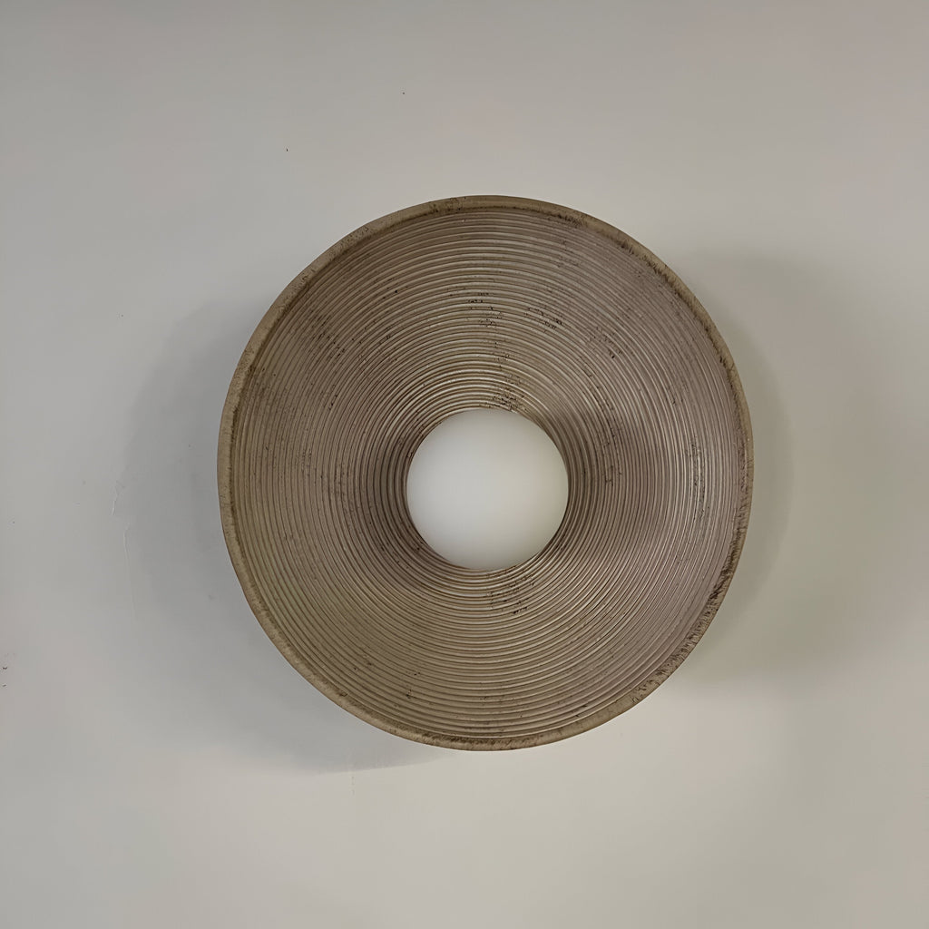 Retro Resin Ceramic-style Round Wall Sconce LED 1-light