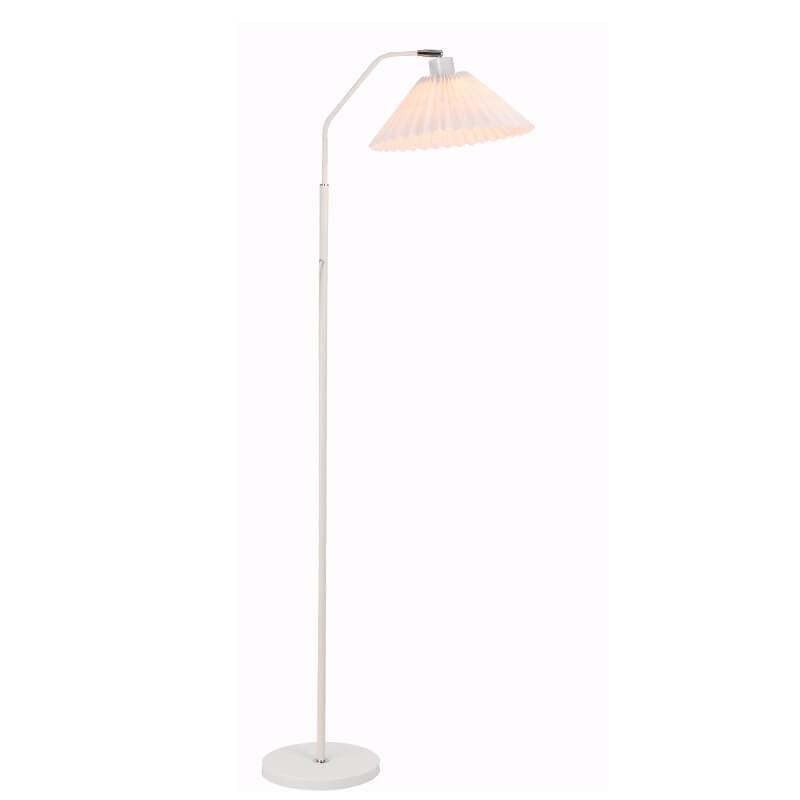 Minimalist Pleated Fabric Shade LED Floor Lamp | 1-Light Standing