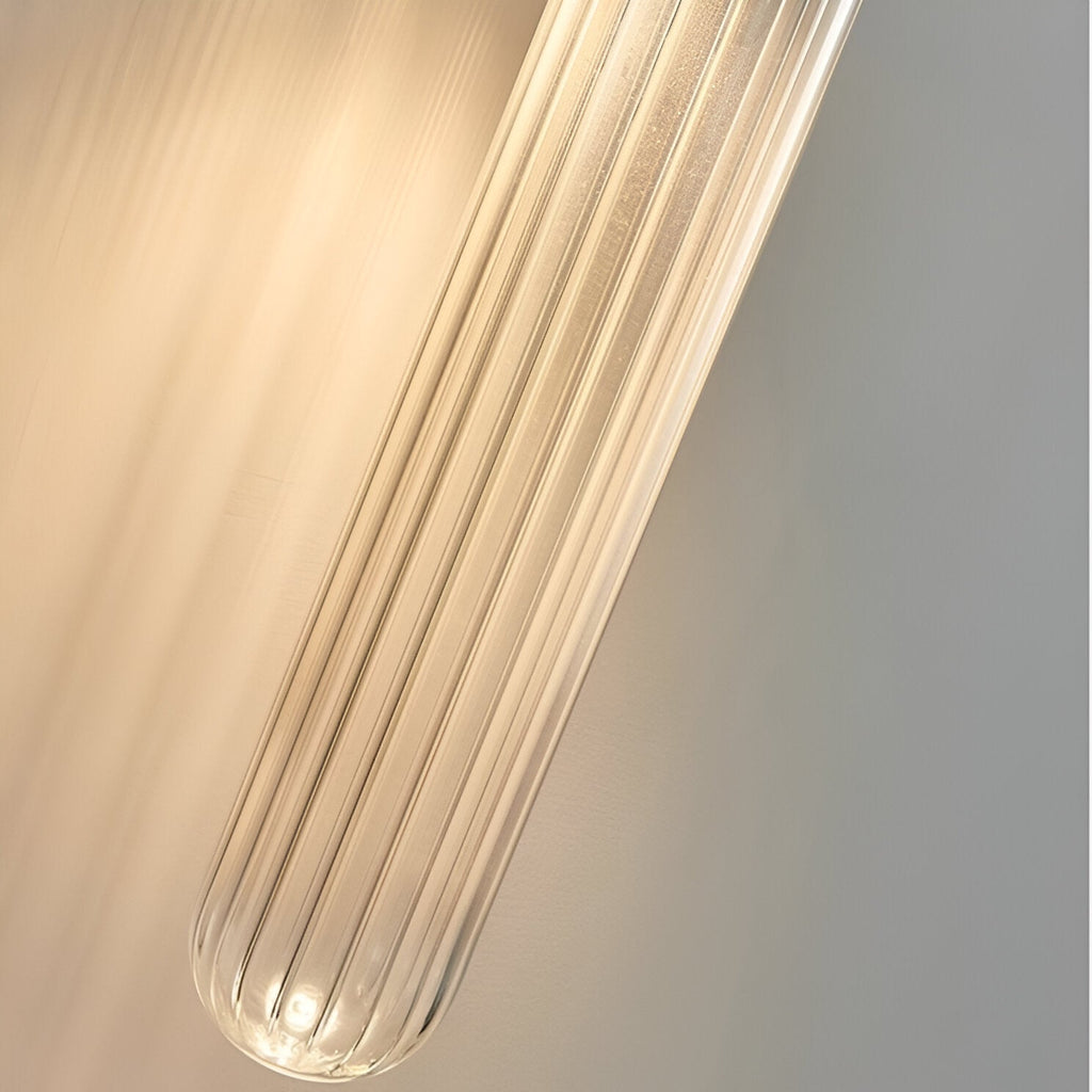 Nordic Water-Ripple Glass Brass Wall Sconce LED 1-Light