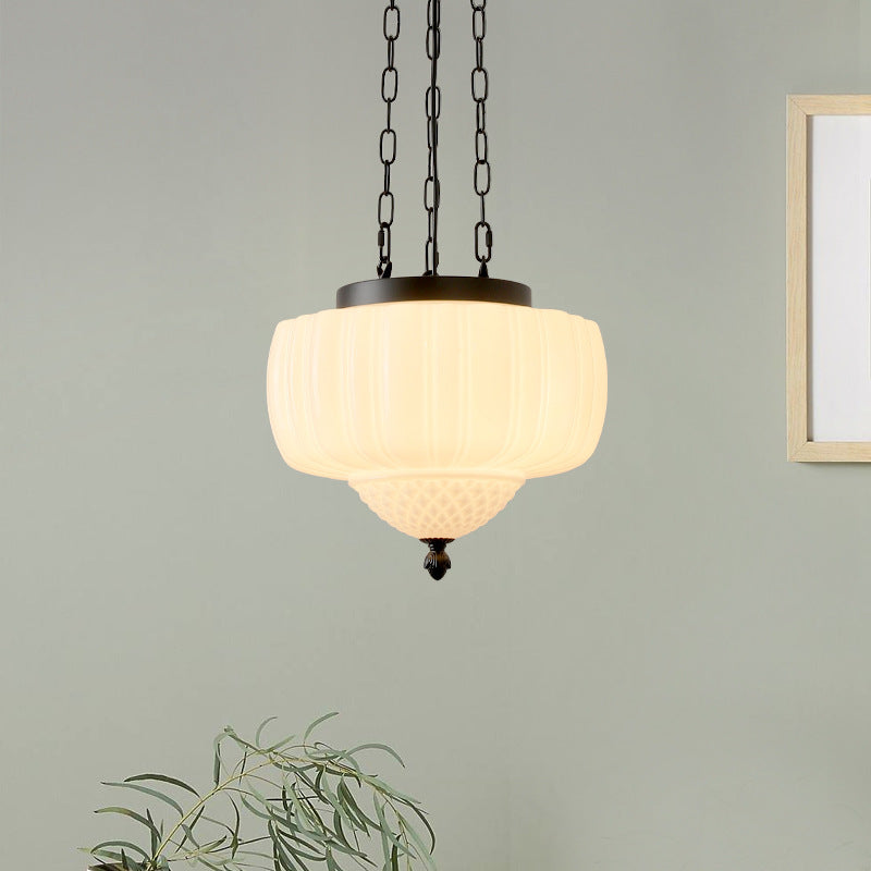 Vintage Milky White Pendant Light