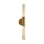 Nordic Water-Ripple Glass Brass Wall Sconce LED 1-Light