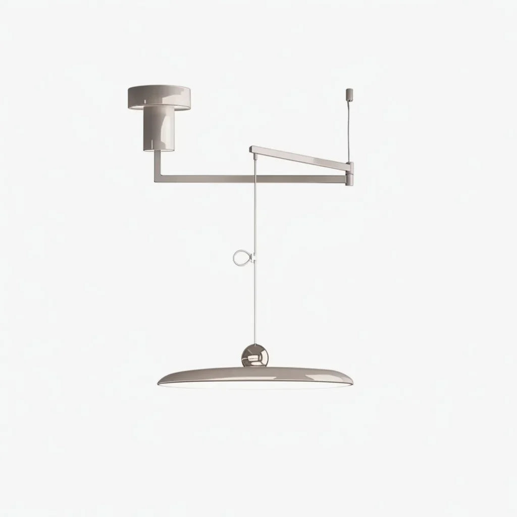 Orion Adjustable Swing Arm Acrylic Disc Pendant Light