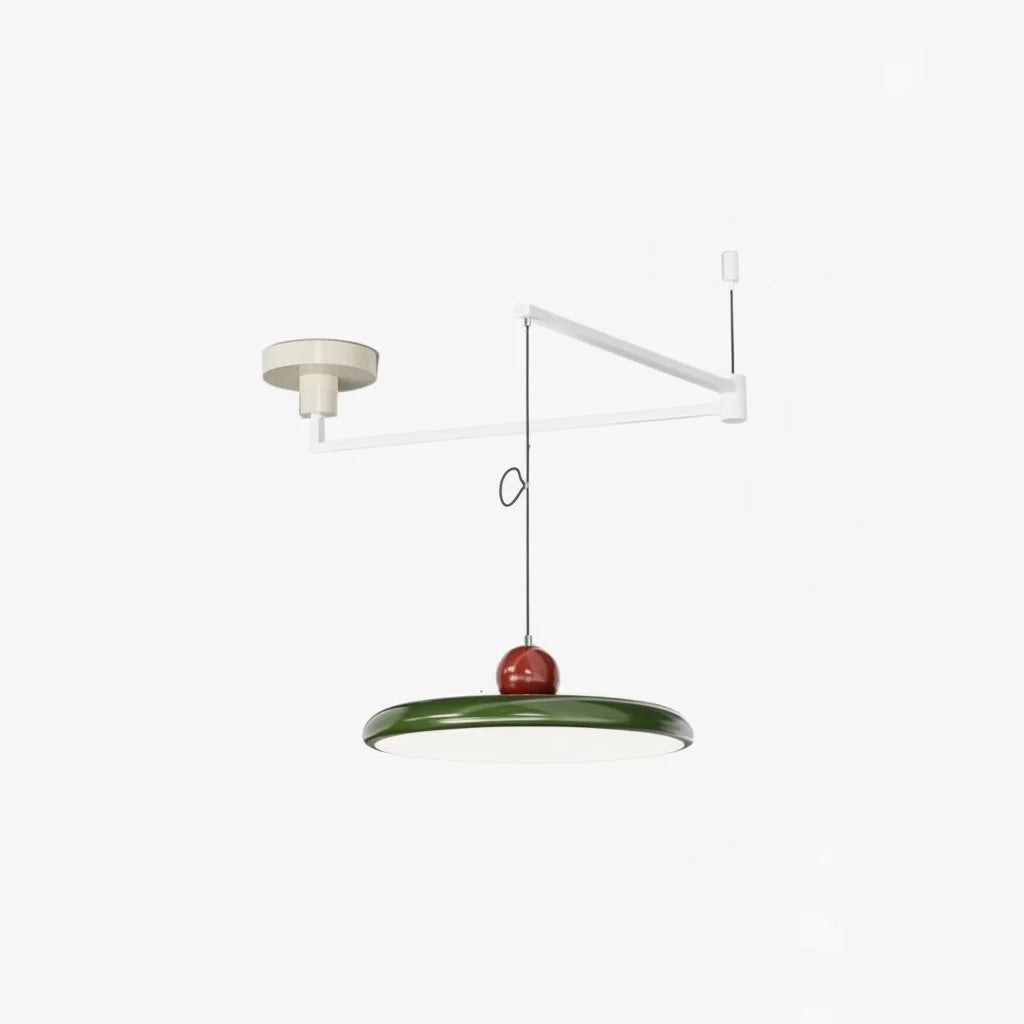 Orion Adjustable Swing Arm Acrylic Disc Pendant Light