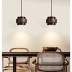 Orvina Travertine Cylinder Pendant - Japandi Stone Kitchen Island