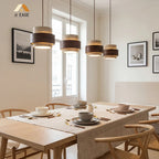 Orvina Travertine Cylinder Pendant - Japandi Stone Kitchen Island
