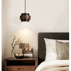 Orvina Travertine Cylinder Pendant - Japandi Stone Kitchen Island