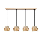 Orvina Travertine Cylinder Pendant - Japandi Stone Kitchen Island