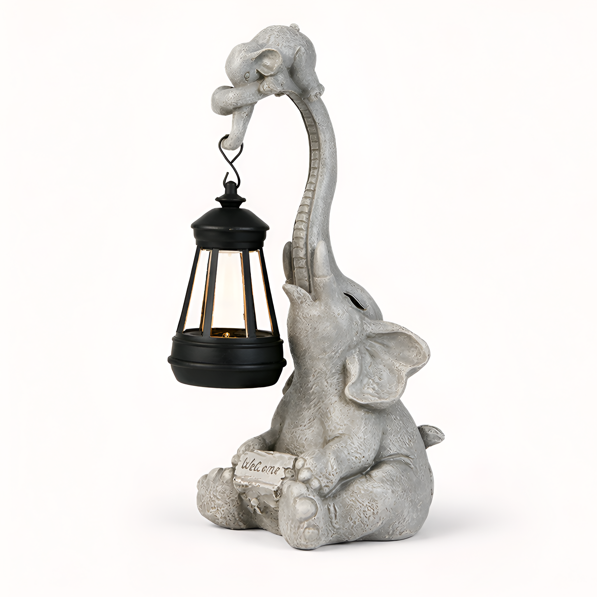 Cyrene - Solar Elephant Garden Statue Light