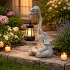 Cyrene - Solar Elephant Garden Statue Light