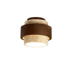 Owen Wabi-Sabi Travertine Cylindrical Ceiling Light