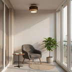 Owen Wabi-Sabi Travertine Cylindrical Ceiling Light