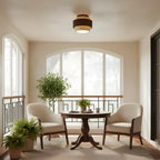 Owen Wabi-Sabi Travertine Cylindrical Ceiling Light