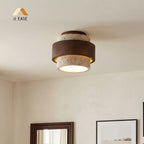 Owen Wabi-Sabi Travertine Cylindrical Ceiling Light
