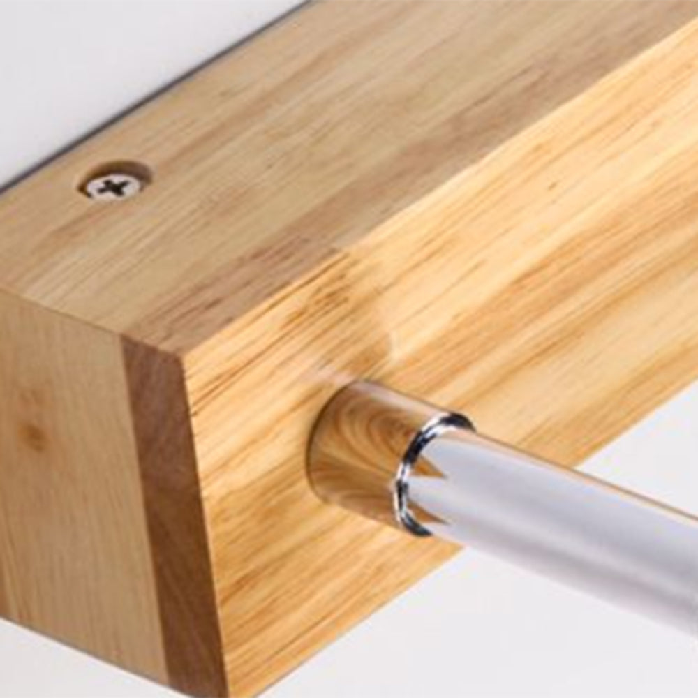Muto Classic Wall Light, Metal/Wood, Mirror, Bathroom