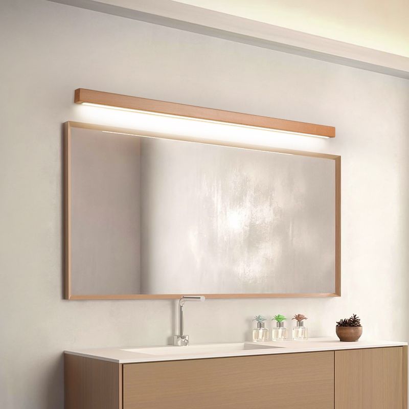 Muto Modern Linear LED Wall Lamp 1/2 Flame Mirror Front Living Room