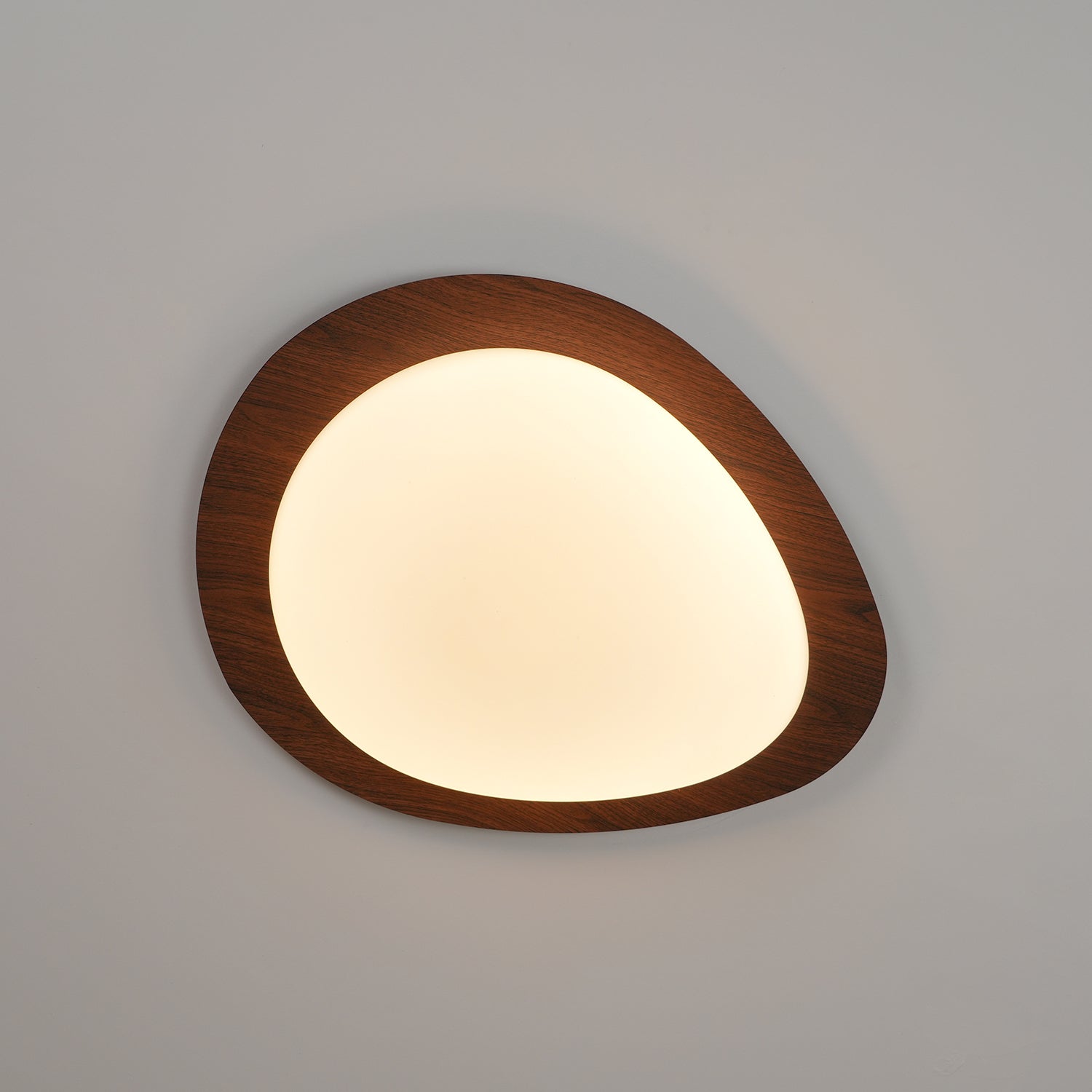 Quisti Pebble Walnut Ceiling Light
