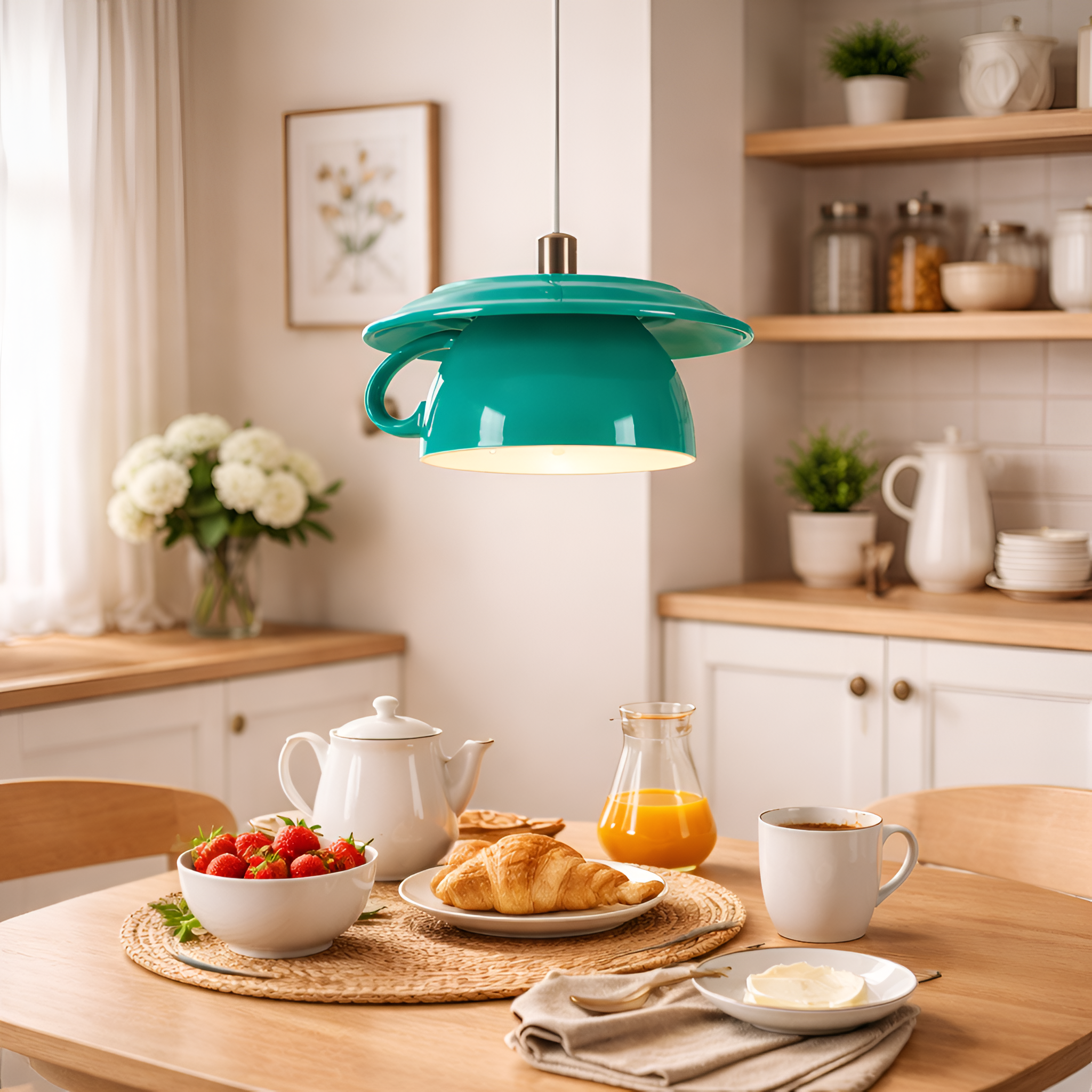 Adam - Ceramic Cup Pendant Light