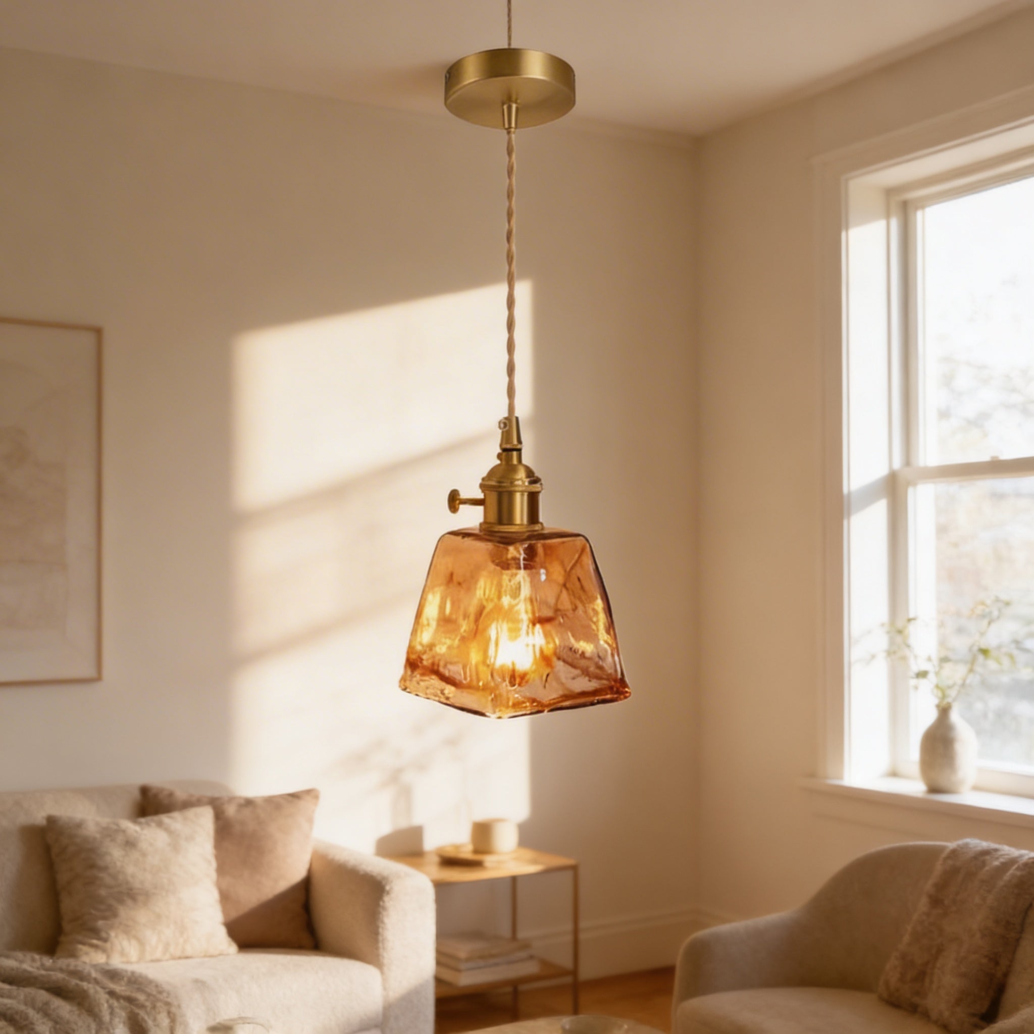 Mike - Vintage Glass Pendant Light