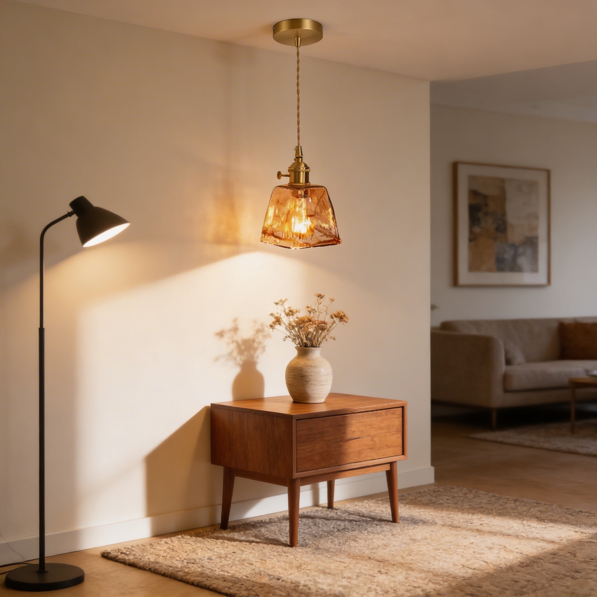 Mike - Vintage Glass Pendant Light