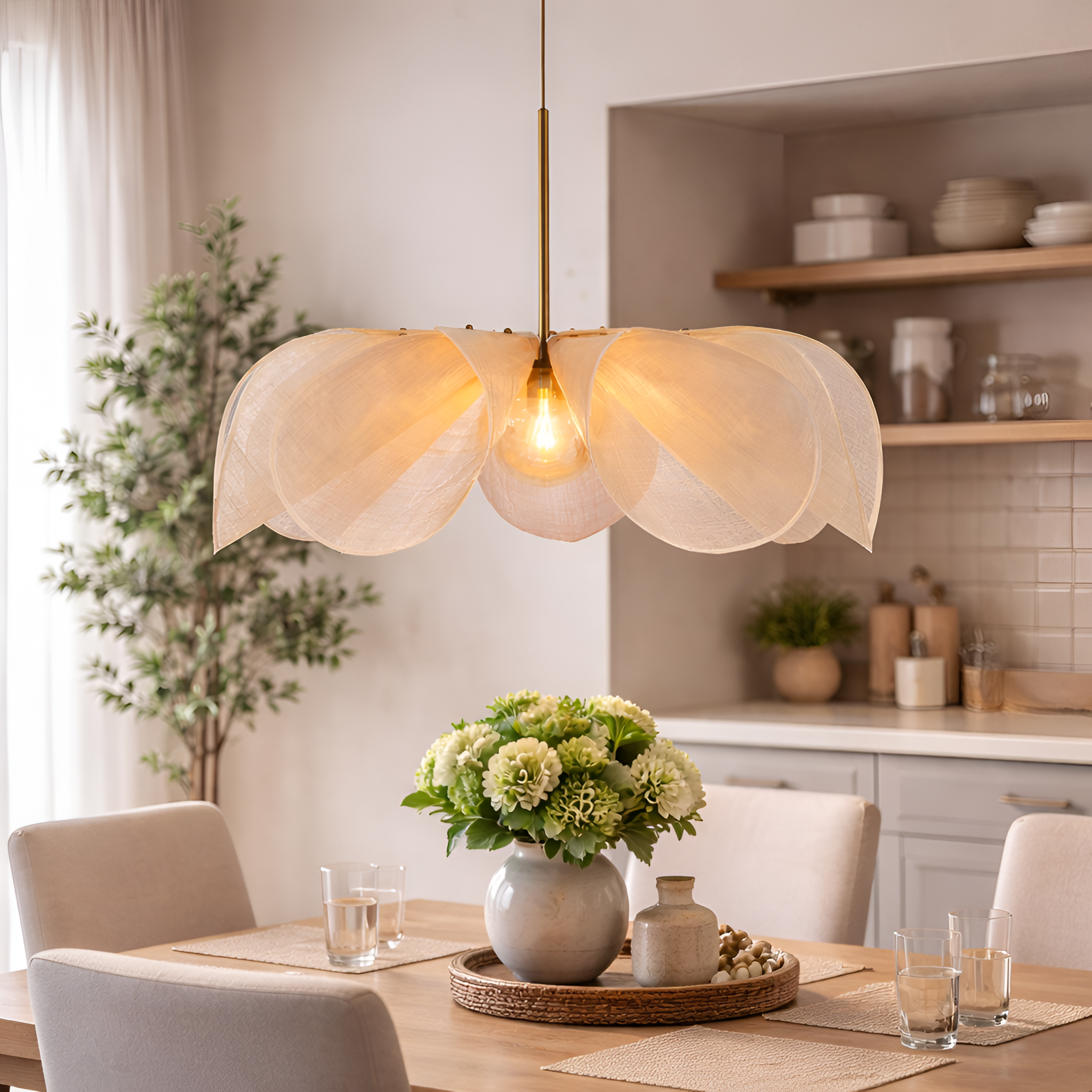Zane - Wabi Sabi Flower LED Pendant Lamp