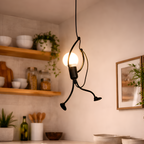 Zephyr - Vintage Iron Little Man Pendant Light Without Bulb