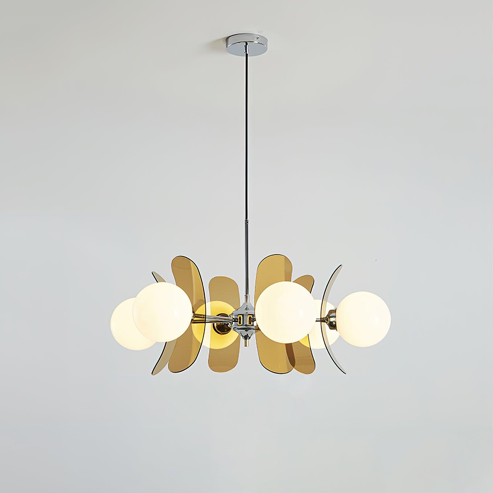 Ulano Brown & Orange Chandelier
