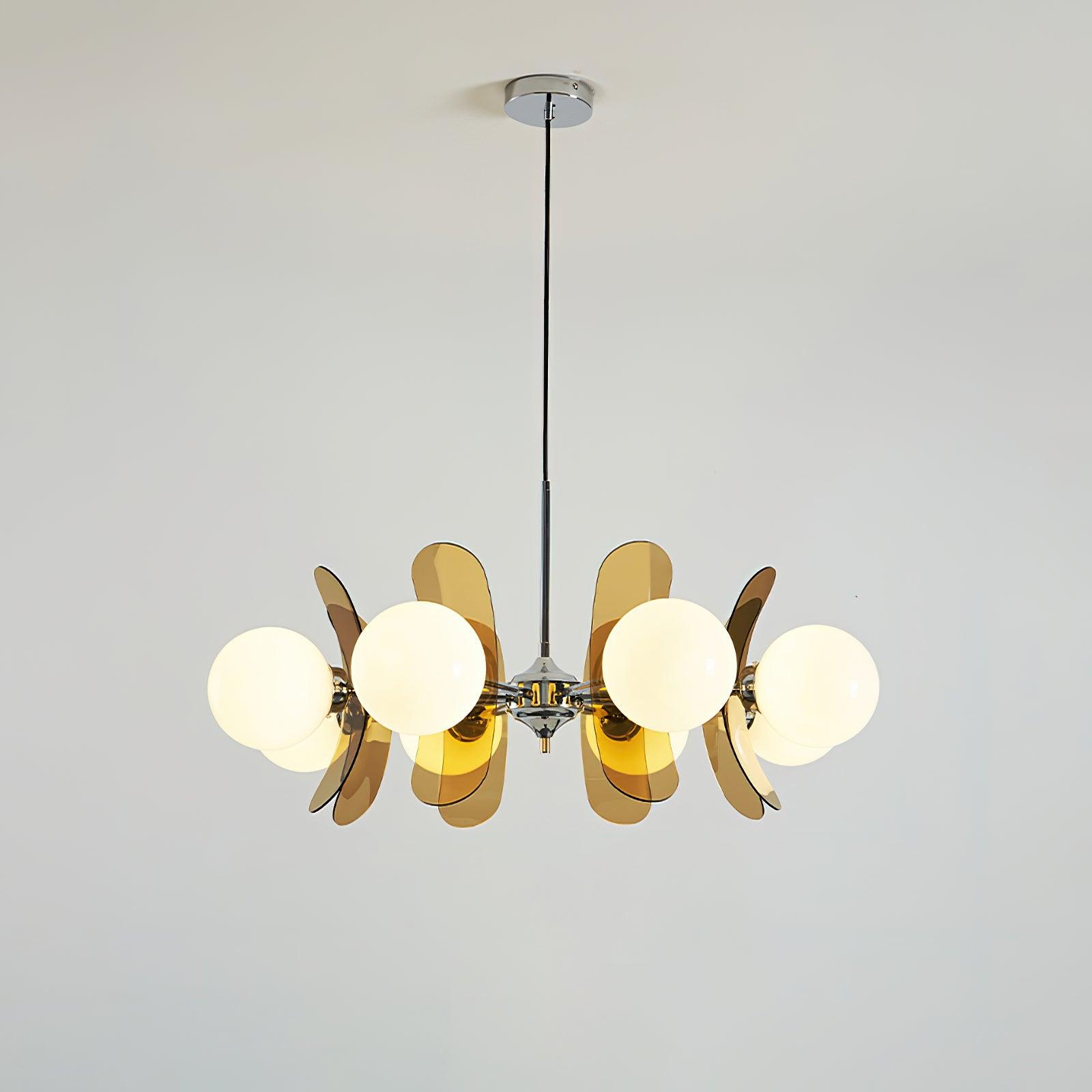 Ulano Chandelier in Brown and Orange