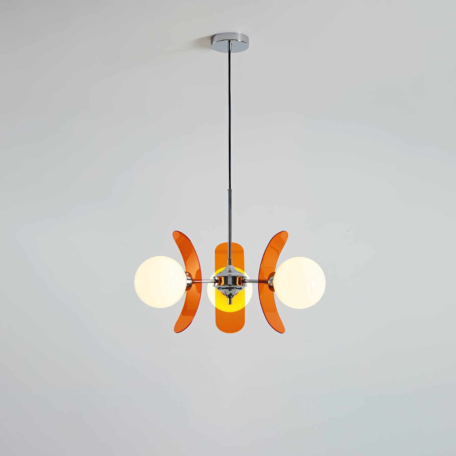 Ulano Chandelier in Brown and Orange