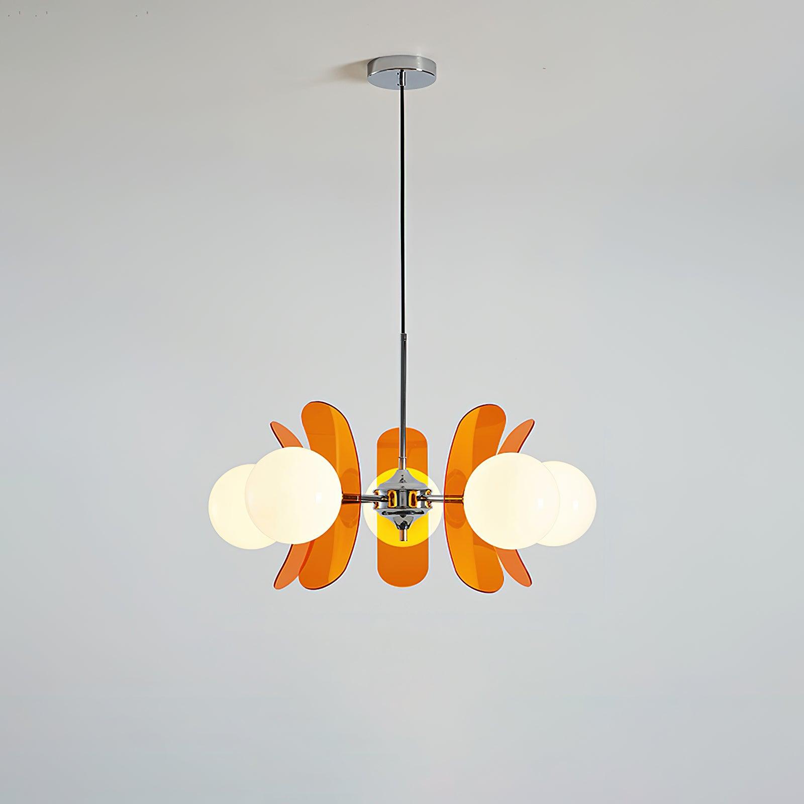 Ulano Chandelier in Brown and Orange