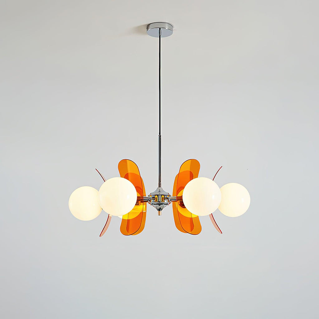 Ulano Chandelier in Brown and Orange