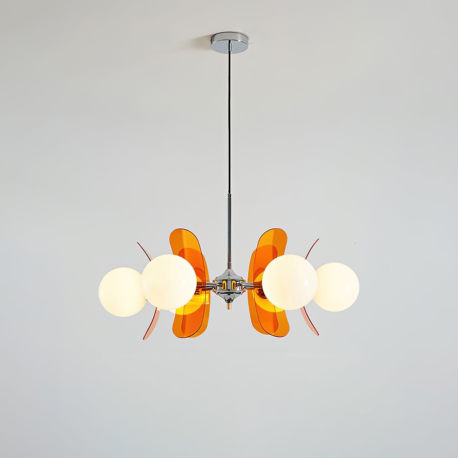 Ulano Brown & Orange Chandelier