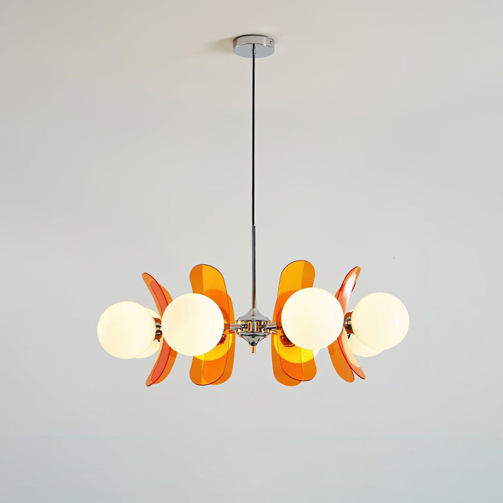 Ulano Chandelier in Brown and Orange