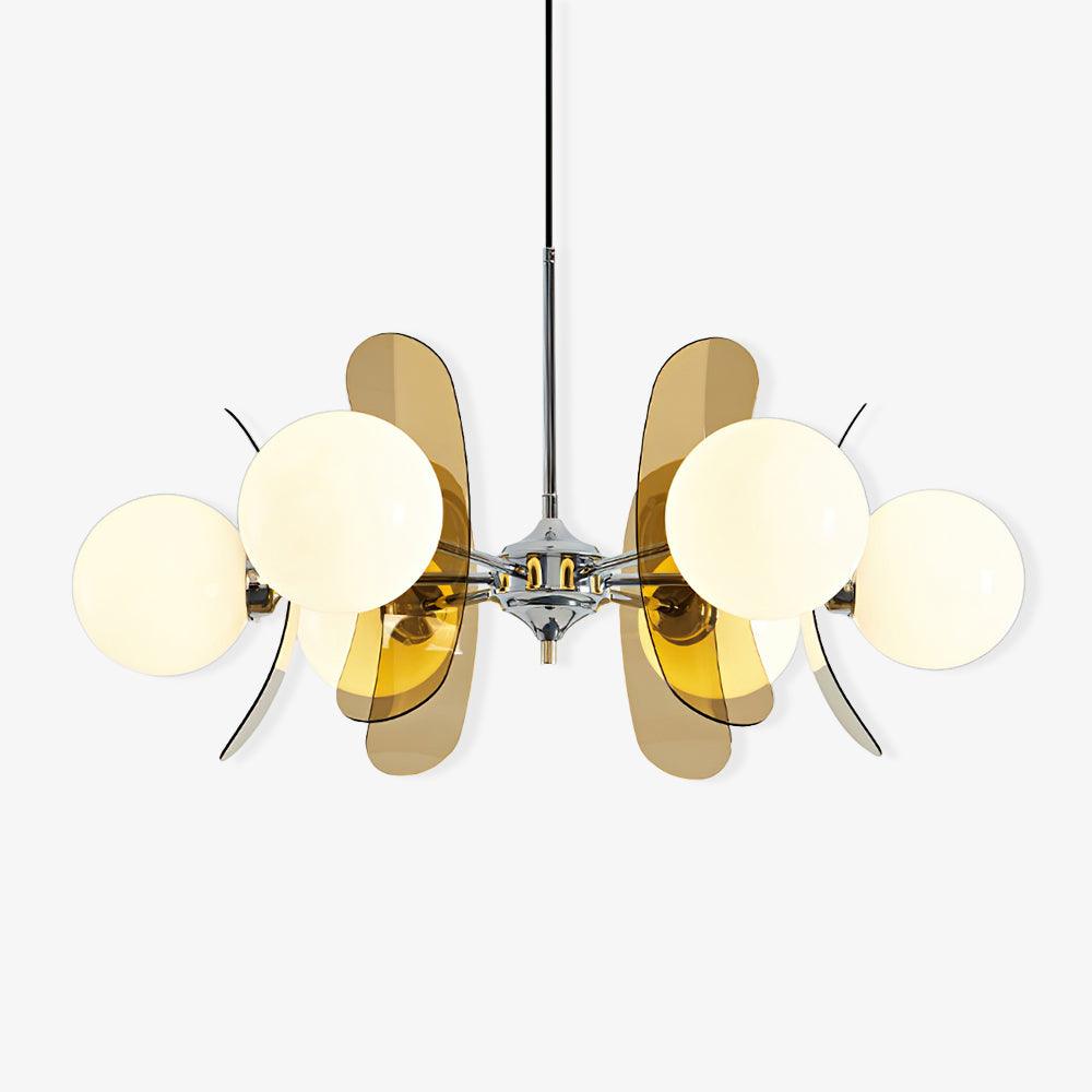 Ulano Brown & Orange Chandelier