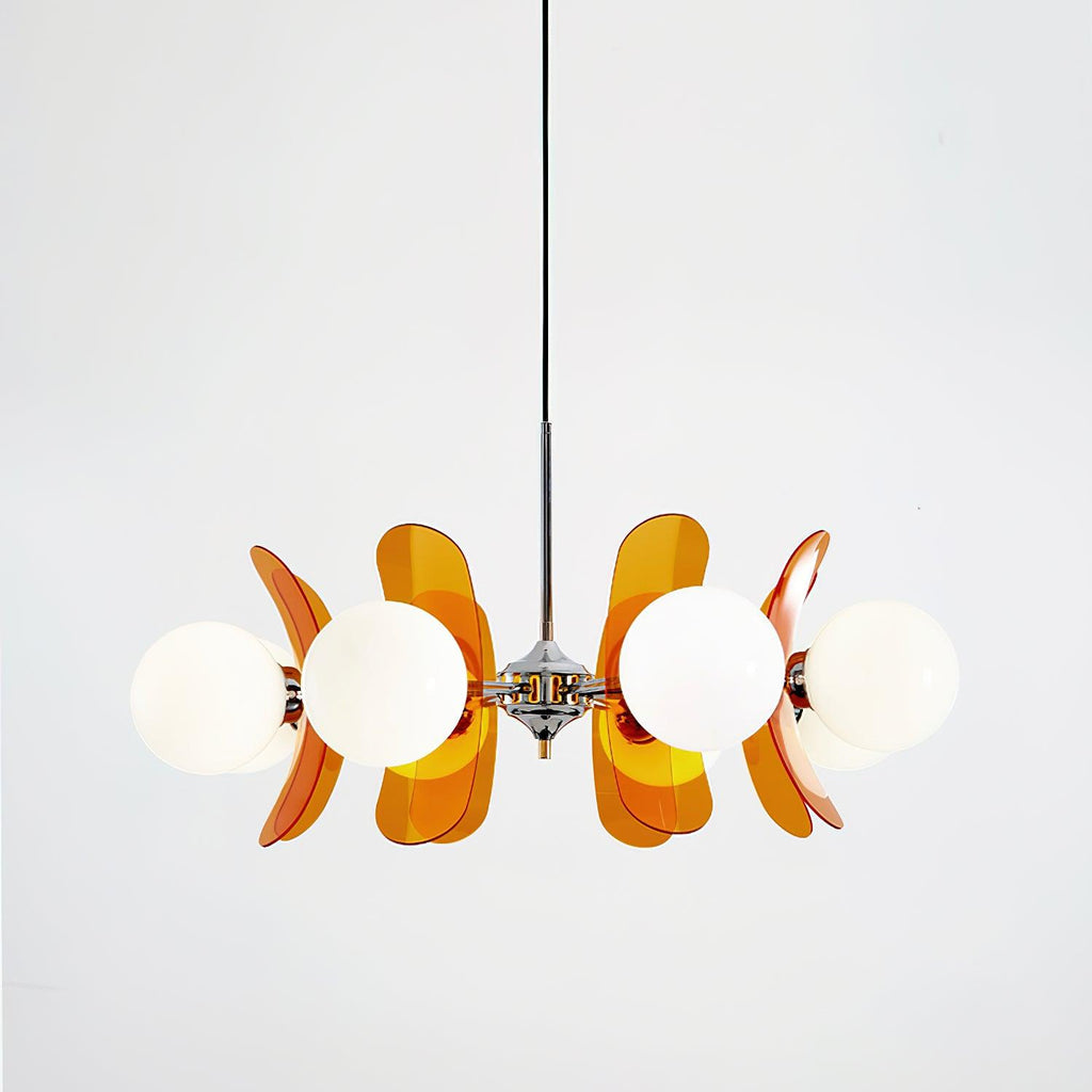 Ulano Brown & Orange Chandelier