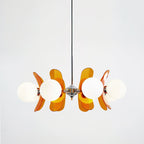 Ulano Brown & Orange Chandelier