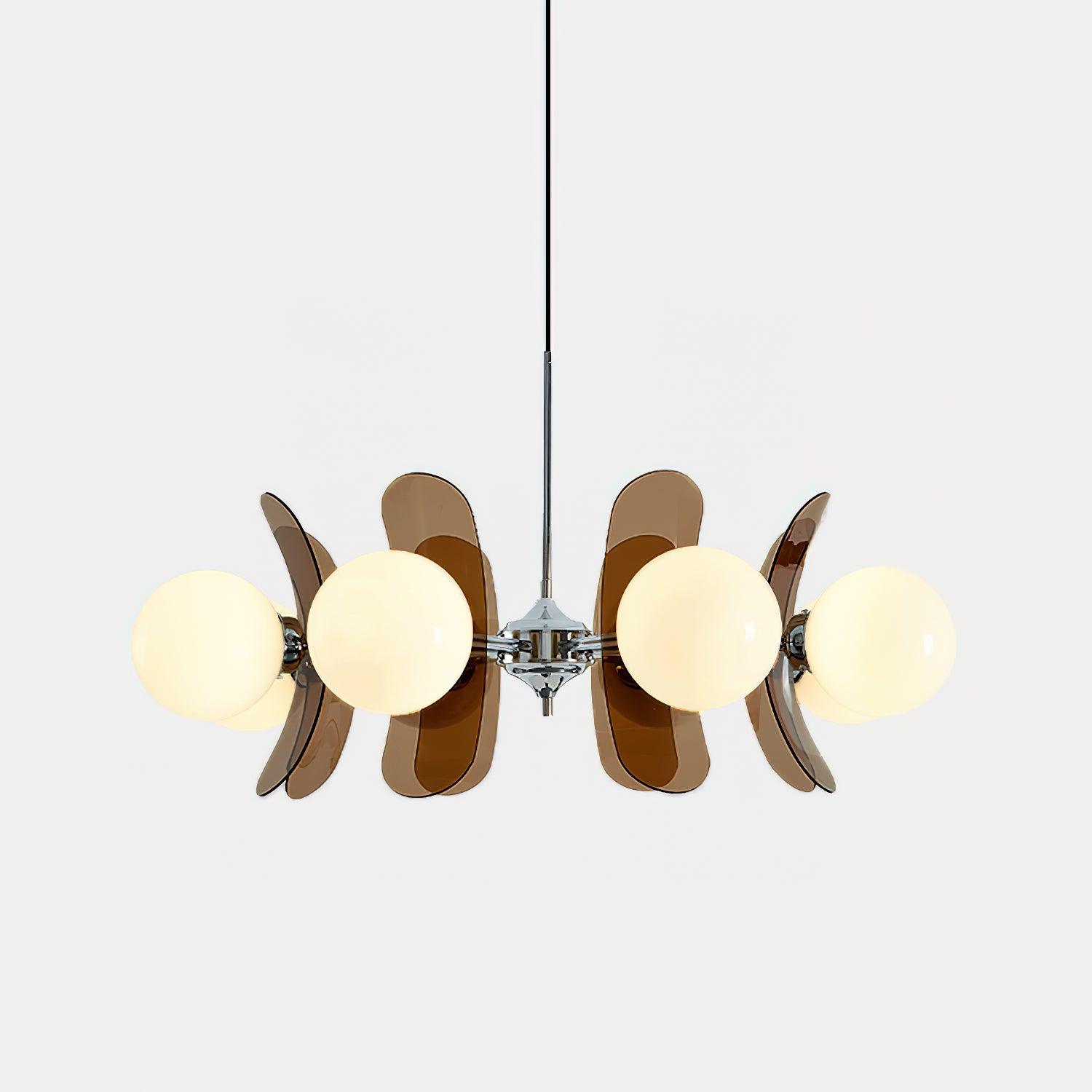 Ulano Brown & Orange Chandelier