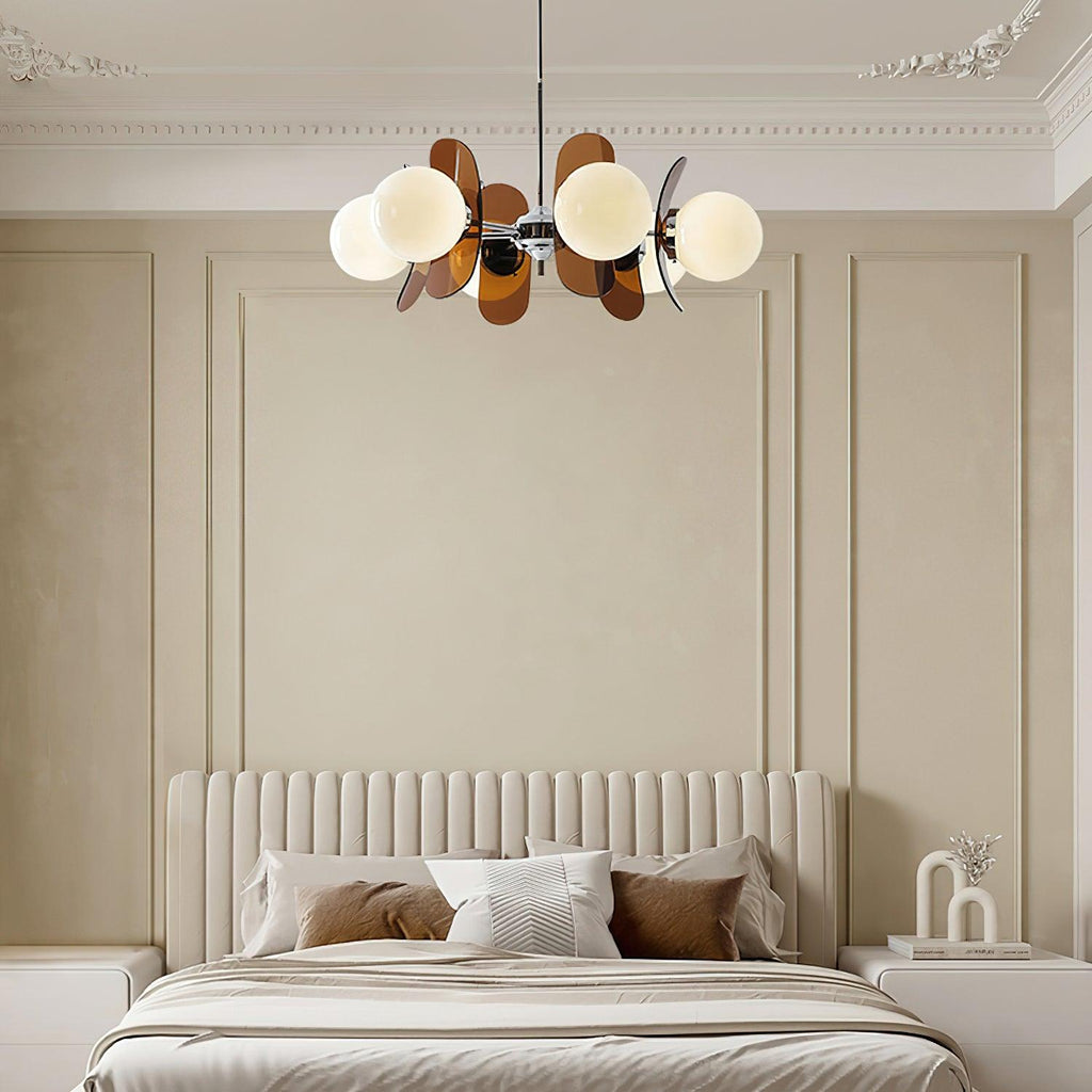 Ulano Brown & Orange Chandelier