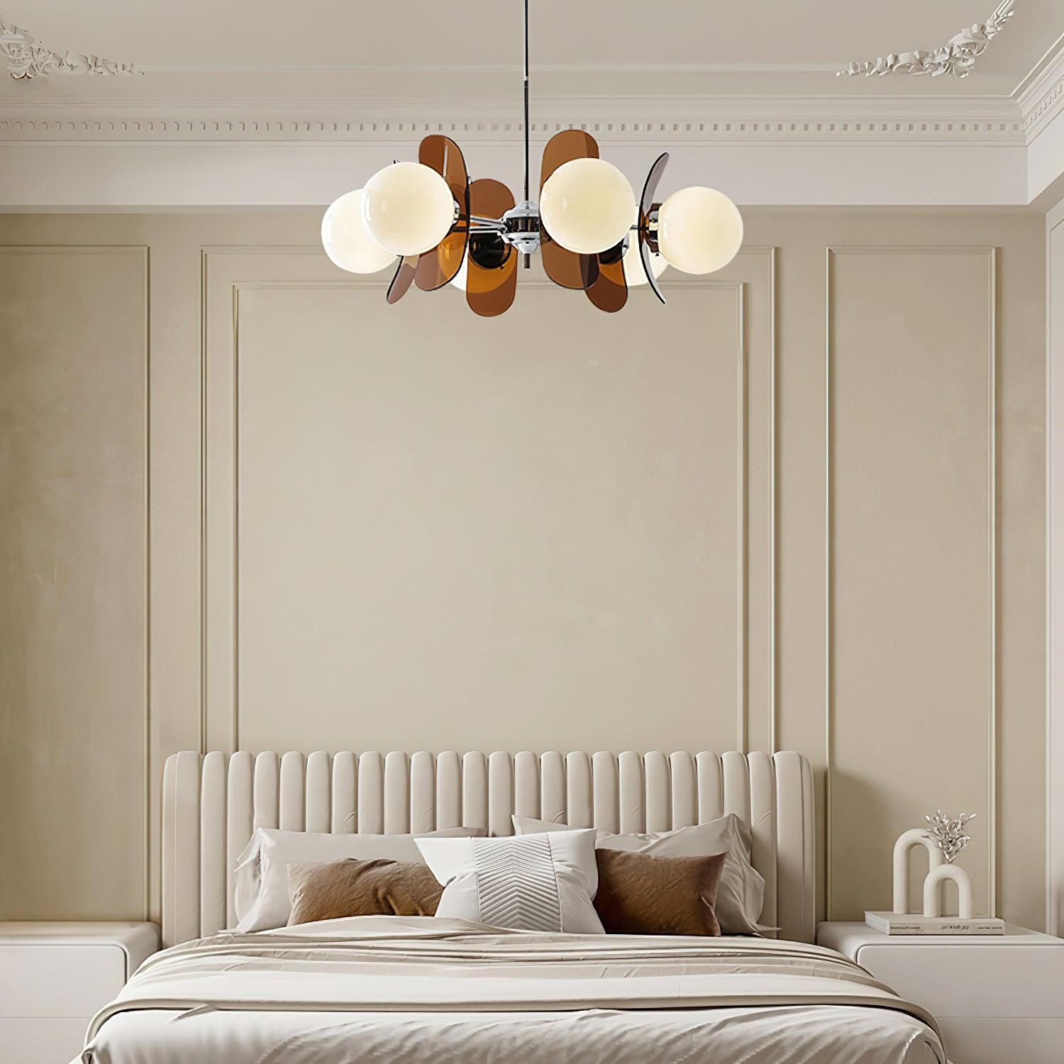 Ulano Chandelier in Brown and Orange